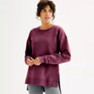 Women's Tek Gear® High Slit Ultrasoft Fleece Tunic  -  Night Sangria (Burgundy)